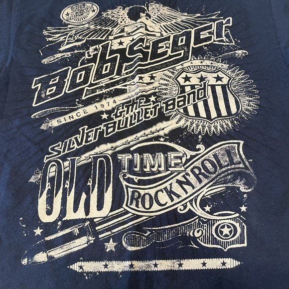 ALSTYLE APPAREL Bob Seger and the Silver Bullet Band Graphic T Size M Dark Blue - Picture 2 of 8